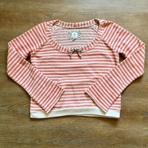 Element Sweater Top Striped Crop Size Medium